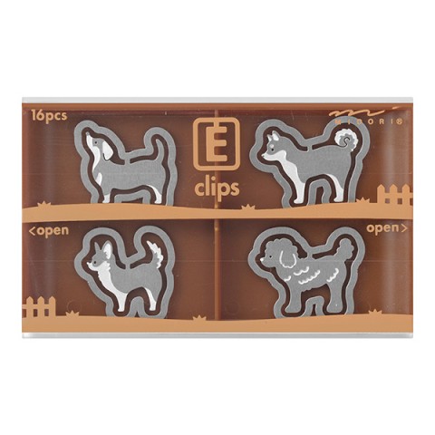 Midori Etching Clips- Dogs- Box of 16 Paper Clips