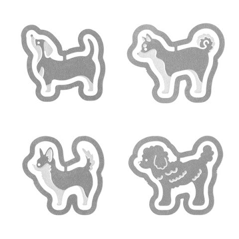 Midori Etching Clips- Dogs- Box of 16 Paper Clips