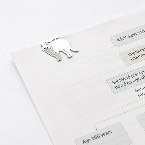 Midori Etching Clips- Cats- Box of 16 Paper Clips