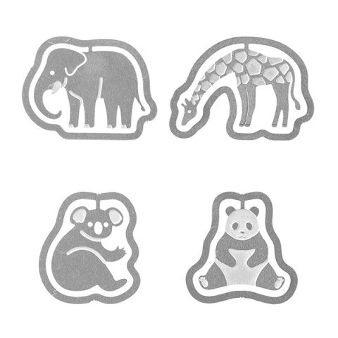 Midori Etching Clips- Zoo Animals- Box of 16 Paper Clips