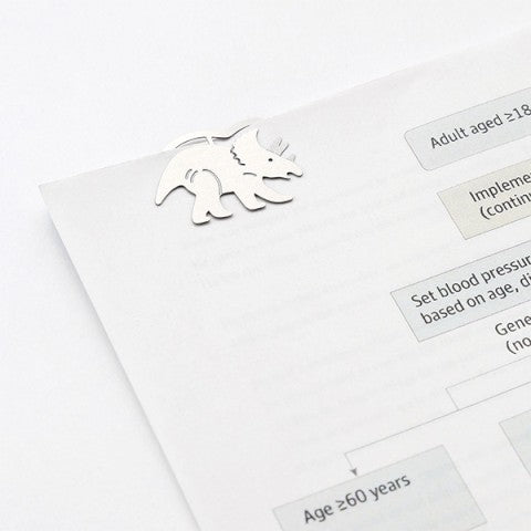 Midori Etching Clips- Dinosaurs- Box of 16 Paper Clips