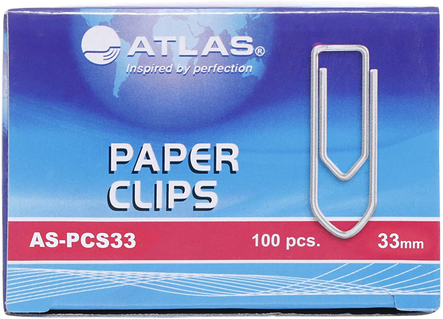 Atlas Paper Clip Ship Type 33mm Box of 10pcs - Al Masam Stationery LLC