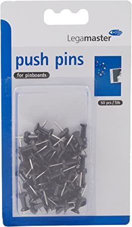 LEGAMASTER PUSH-PINS 50 PIECES BLACK 7-145101
