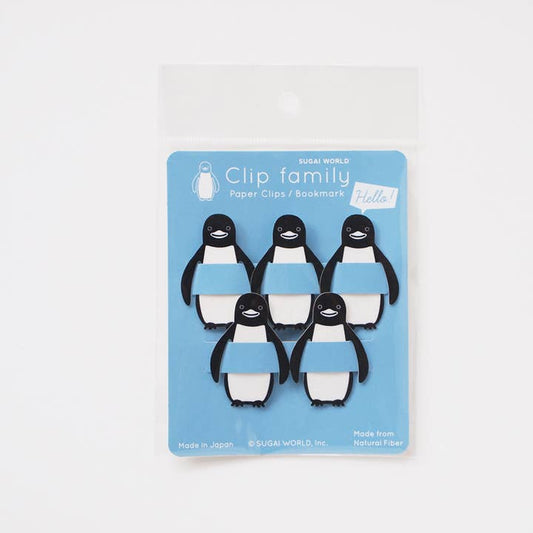 Penguin Clip Family Paperclip / Bookmark