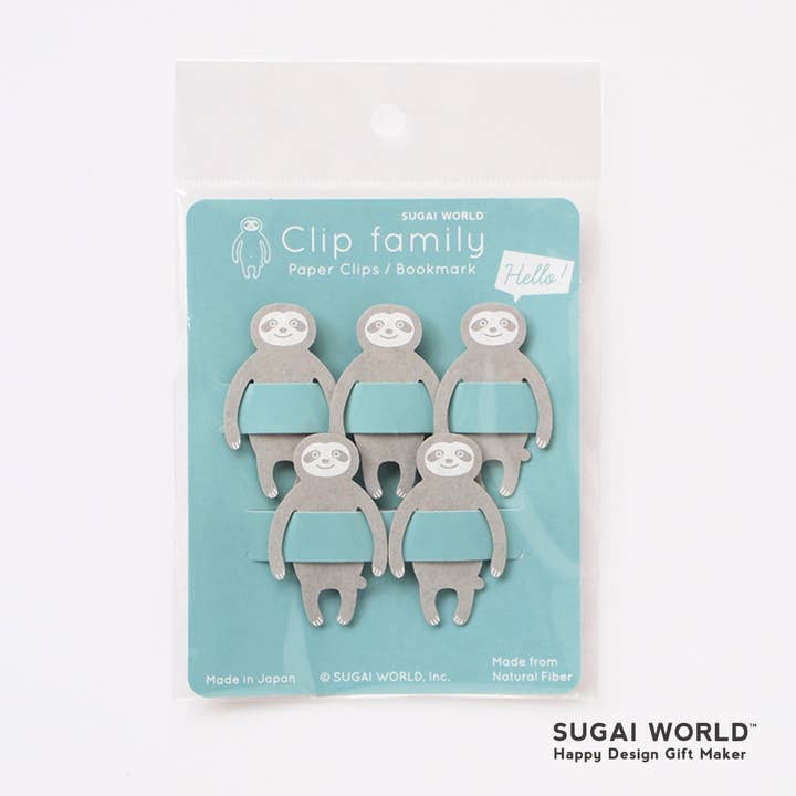 Sloth Clip Family Paperclip / Bookmark