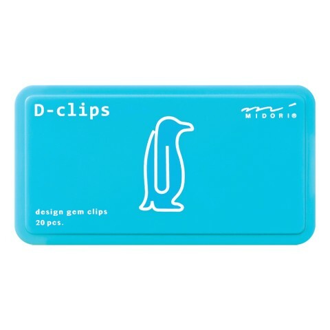 Midori D-Clips- Penguins- Box of 20 Paper Clips