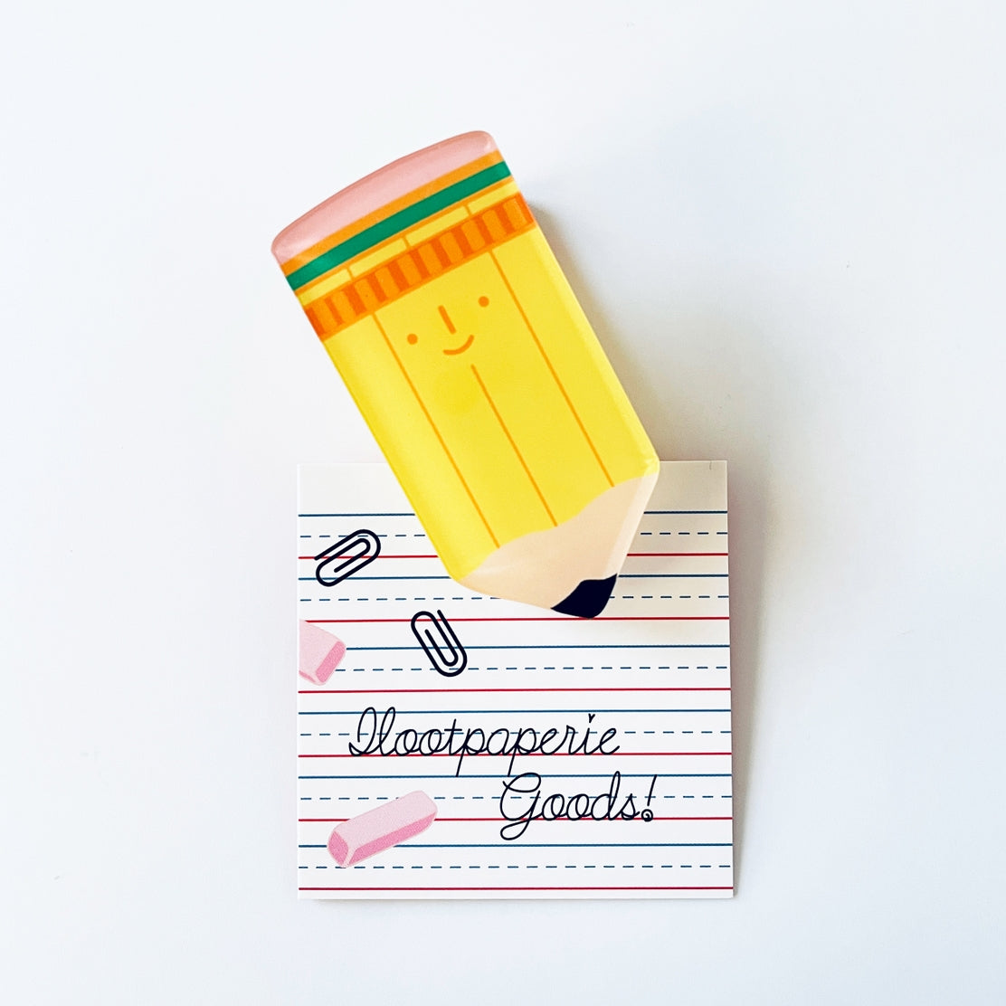 Happy Pencil Acrylic Clip