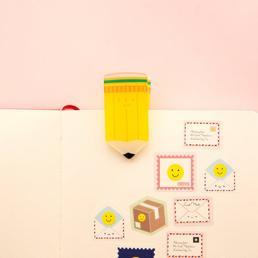 Happy Pencil Acrylic Clip