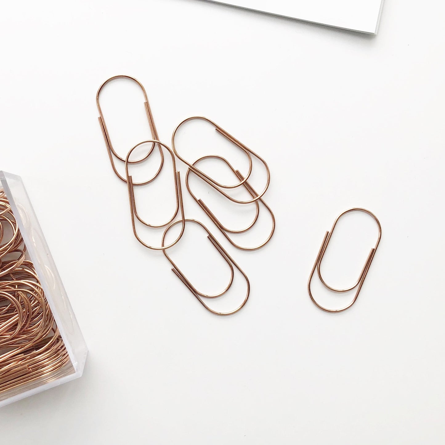 Rose Gold Wide Paper Clips Set