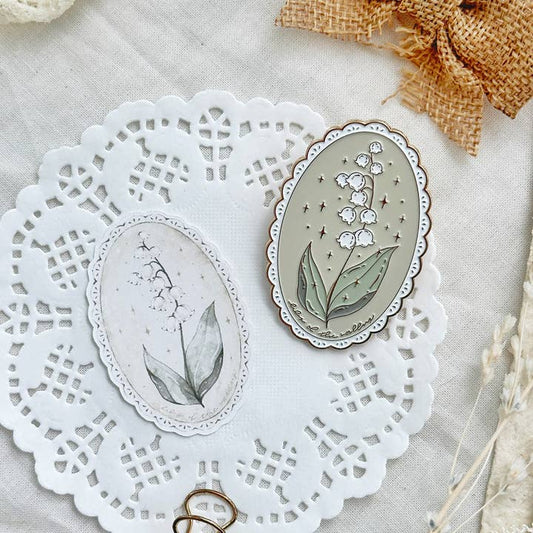 Lily of the Valley Enamel Journaling Clip