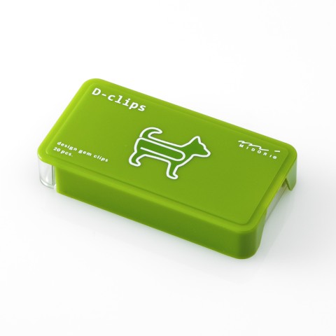 Midori D-Clips- Dog- Box of 20 Paper Clips