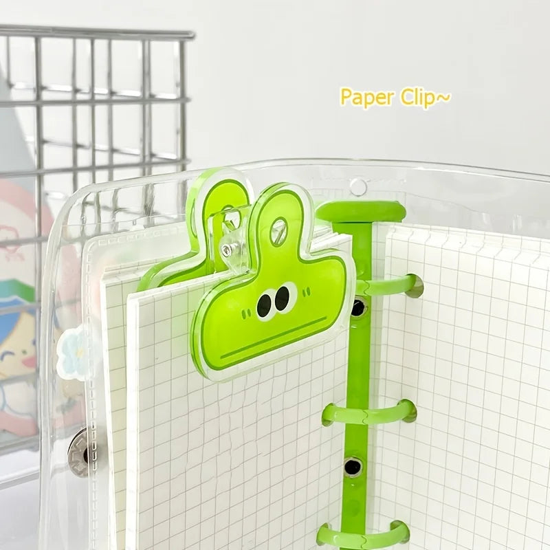 ELMAS Cute Face Acrylic Clips - 4pcs Colorful Set