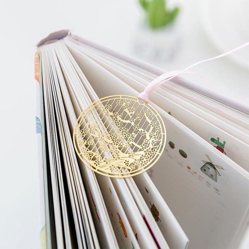 Cherry Blossom Series Metal Hollow Bookmarks Cherry Blossom Bookmarks Metal Bookmarks Gold Bookmarks Classic Bookmarks Retro Bookmarks Sakura Bookmarks Japanese Style Spring NP-HEZQI-906