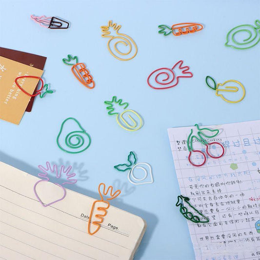 Cute shape metal paper clip vegetable and fruit paper clip animal paper clip