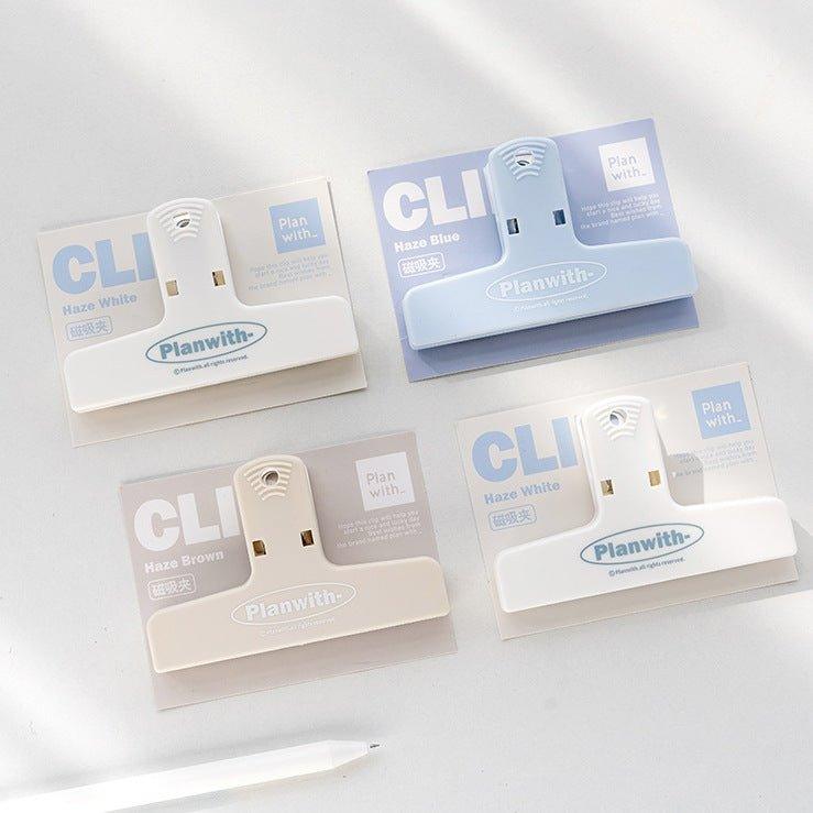 Handbook Bill Clip Cream Magnetic Plastic Clip Error Series Haze Series NP-090024