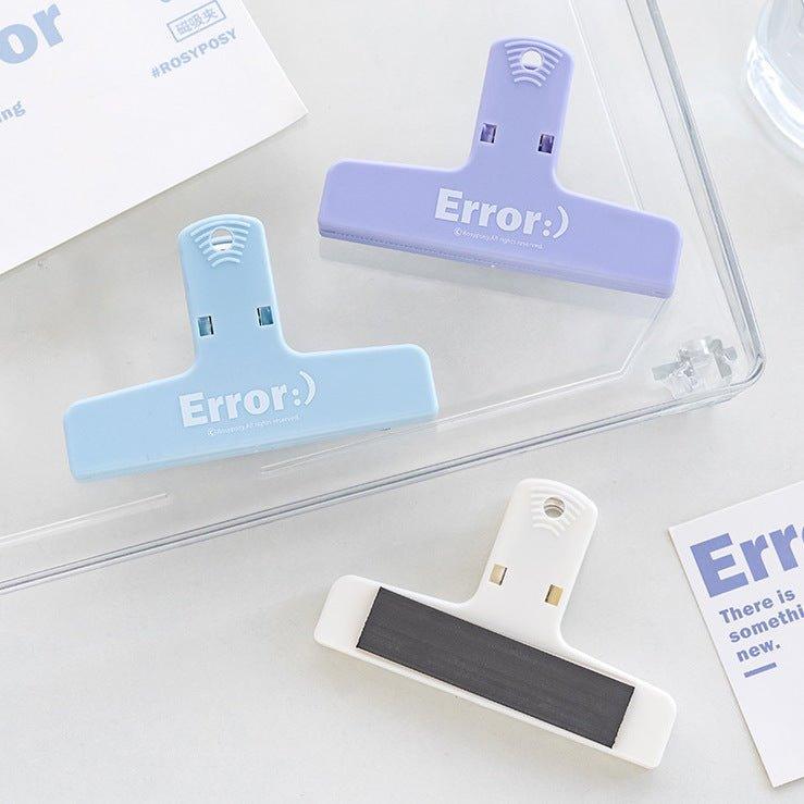 Handbook Bill Clip Cream Magnetic Plastic Clip Error Series Haze Series NP-090024