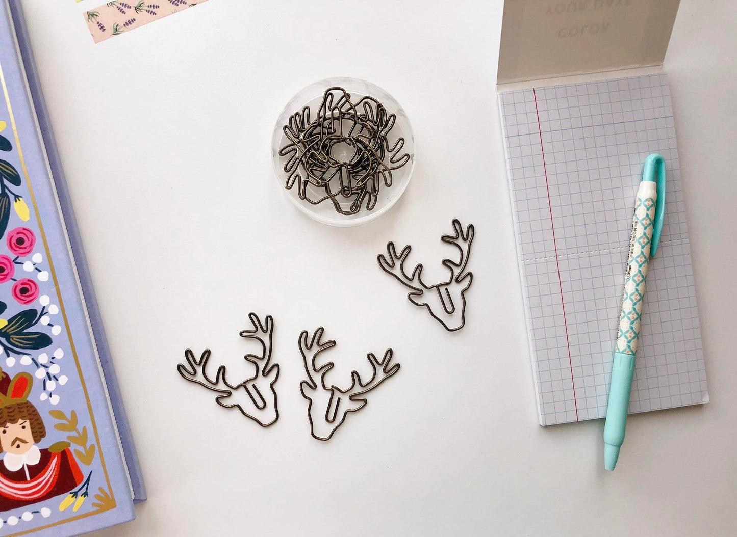 Antler Paper Clips 8 pcs
