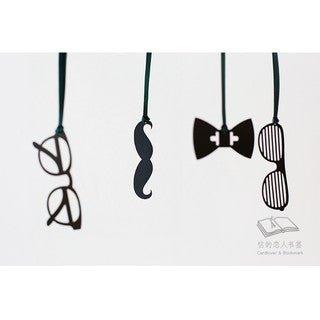 Letter Lovers Spoof Gentlemen Glasses Beard Bow Ties Silhouette Series Funny Bookmarks Bookmarks NP-H7TAY-924