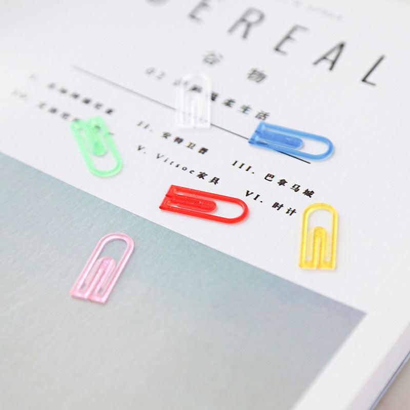 Office school supplies color ABS boxed anti-rust paper clips - random color office supplies learning small things data binding