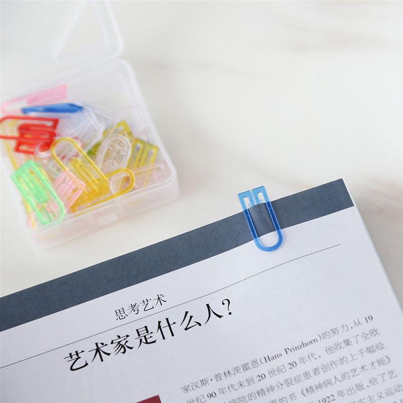 Office school supplies color ABS boxed anti-rust paper clips - random color office supplies learning small things data binding