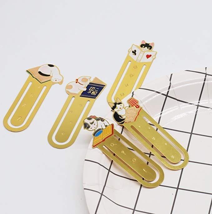 Pottering cat Cat Bookmark Brass Cat Bookmark Cat Metal Bookmark Cat Shape Bookmark Cat Bookmark Holder Cat Family NP-HEZQI-905