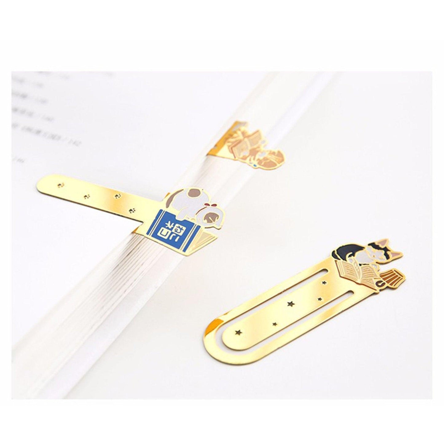 Pottering cat Cat Bookmark Brass Cat Bookmark Cat Metal Bookmark Cat Shape Bookmark Cat Bookmark Holder Cat Family NP-HEZQI-905