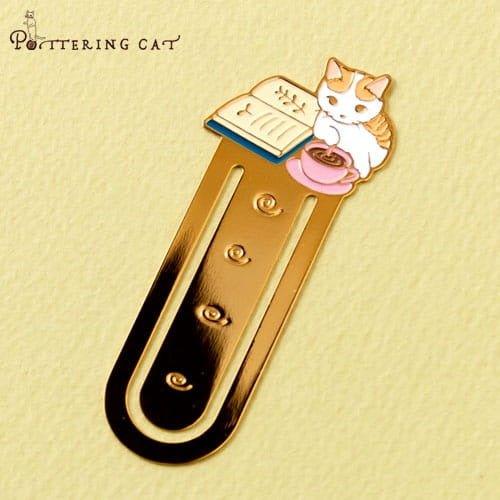 Pottering cat Cat Bookmark Brass Cat Bookmark Cat Metal Bookmark Cat Shape Bookmark Cat Bookmark Holder Cat Family NP-HEZQI-905