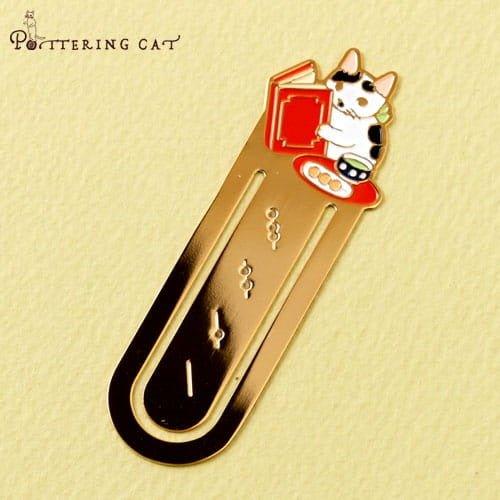 Pottering cat Cat Bookmark Brass Cat Bookmark Cat Metal Bookmark Cat Shape Bookmark Cat Bookmark Holder Cat Family NP-HEZQI-905