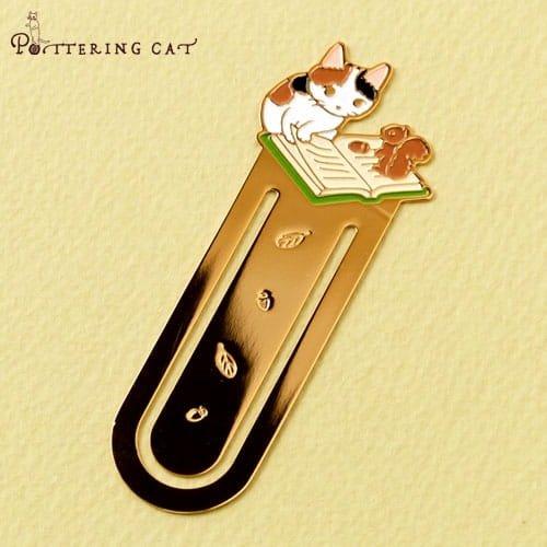 Pottering cat Cat Bookmark Brass Cat Bookmark Cat Metal Bookmark Cat Shape Bookmark Cat Bookmark Holder Cat Family NP-HEZQI-905 - CHL-STORE