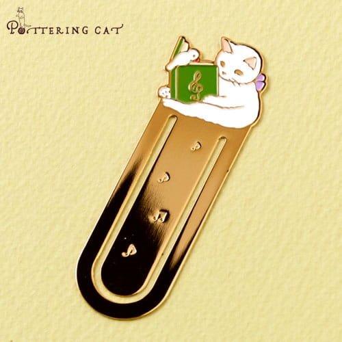 Pottering cat Cat Bookmark Brass Cat Bookmark Cat Metal Bookmark Cat Shape Bookmark Cat Bookmark Holder Cat Family NP-HEZQI-905 - CHL-STORE