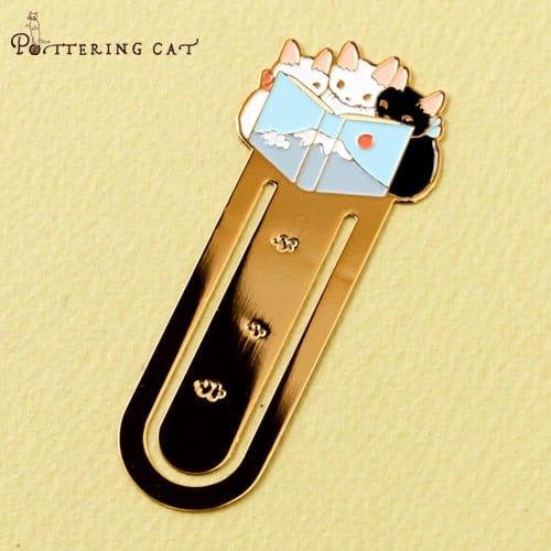 Pottering cat Cat Bookmark Brass Cat Bookmark Cat Metal Bookmark Cat Shape Bookmark Cat Bookmark Holder Cat Family NP-HEZQI-905