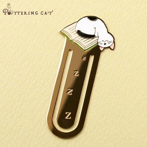 Pottering cat Cat Bookmark Brass Cat Bookmark Cat Metal Bookmark Cat Shape Bookmark Cat Bookmark Holder Cat Family NP-HEZQI-905