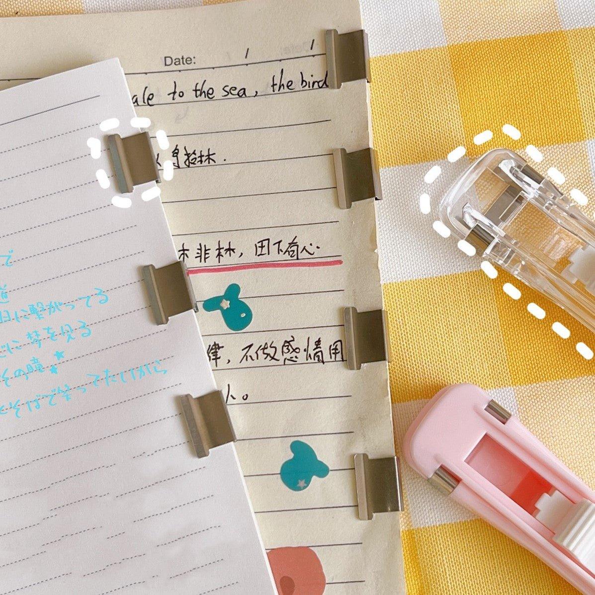 Simple and transparent multi-purpose punch-free binding pusher supplementary clip (50 pieces) NP-070046