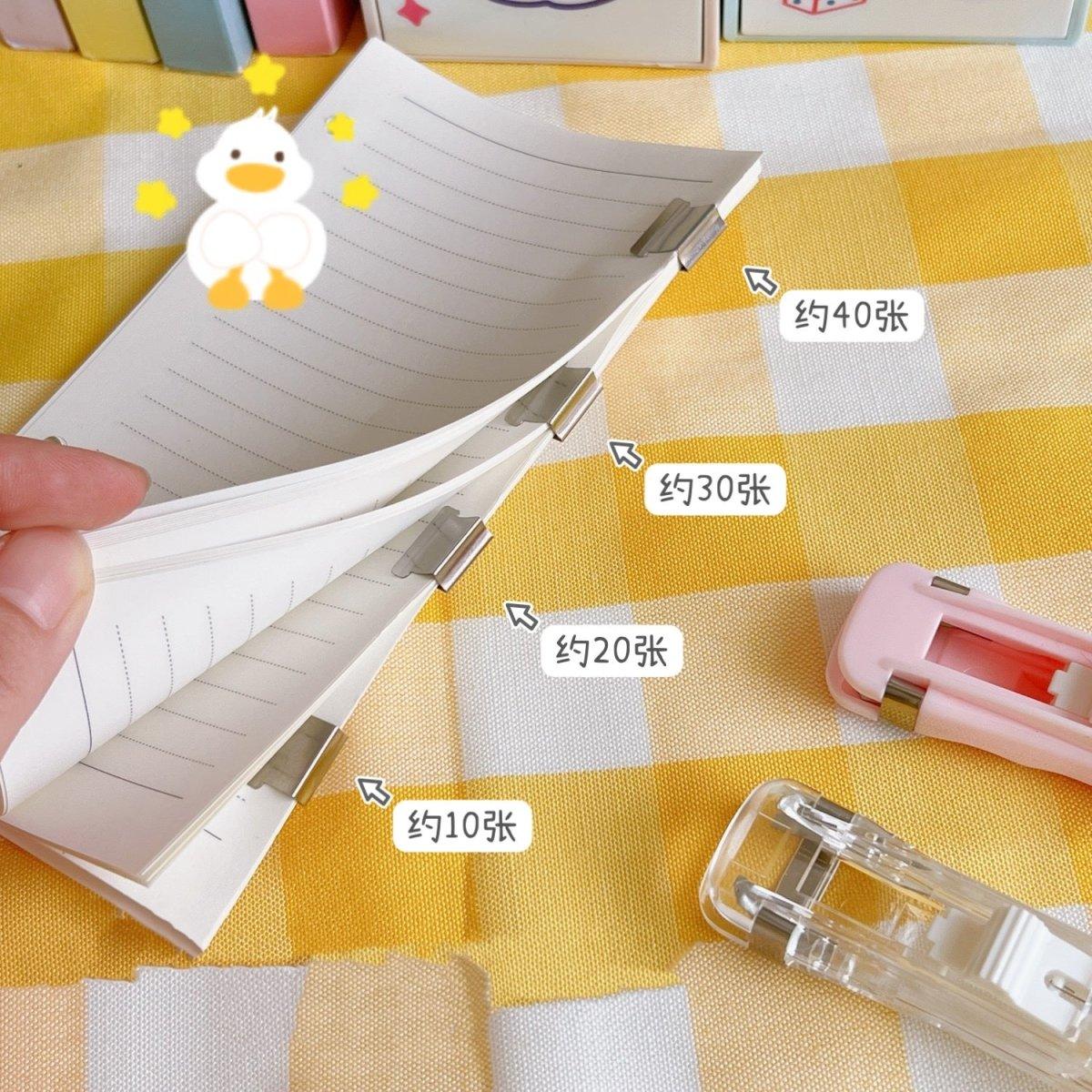 Simple and transparent multi-purpose punch-free binding pusher supplementary clip (50 pieces) NP-070046